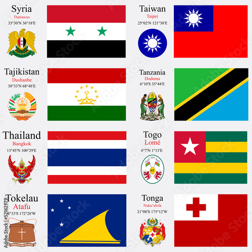world flags and capitals set 24