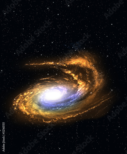 Spiral galaxy in deep space. #52165151