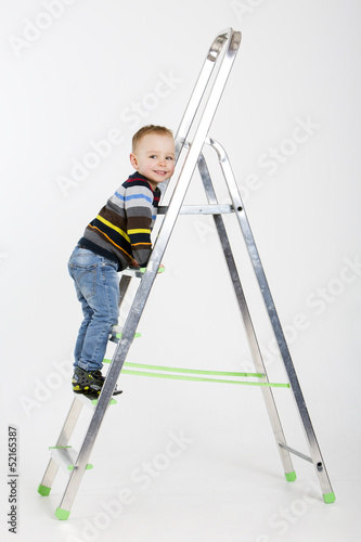 Boy on stairs