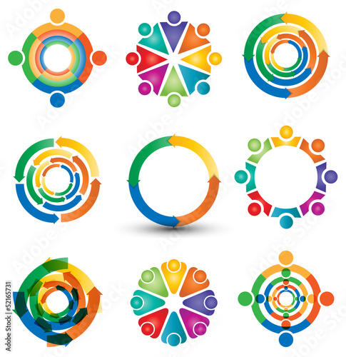 human, public relations icon set