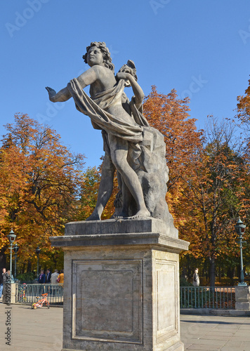 Statue in the park Lazienki - Warsaw Poland