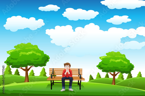 Man sitting on the bench