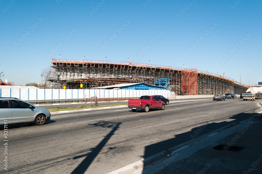 Fototapeta premium Viaduct in construction