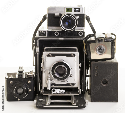 Bunch of old film cameras