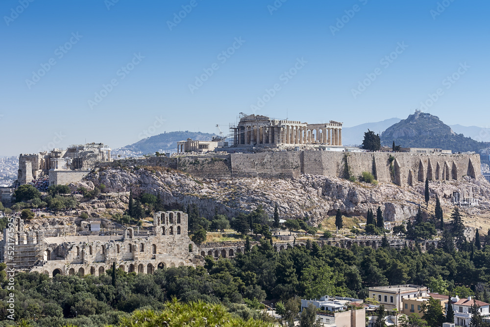 Naklejka premium Parthenon temple on the Athenian Acropolis, Greece