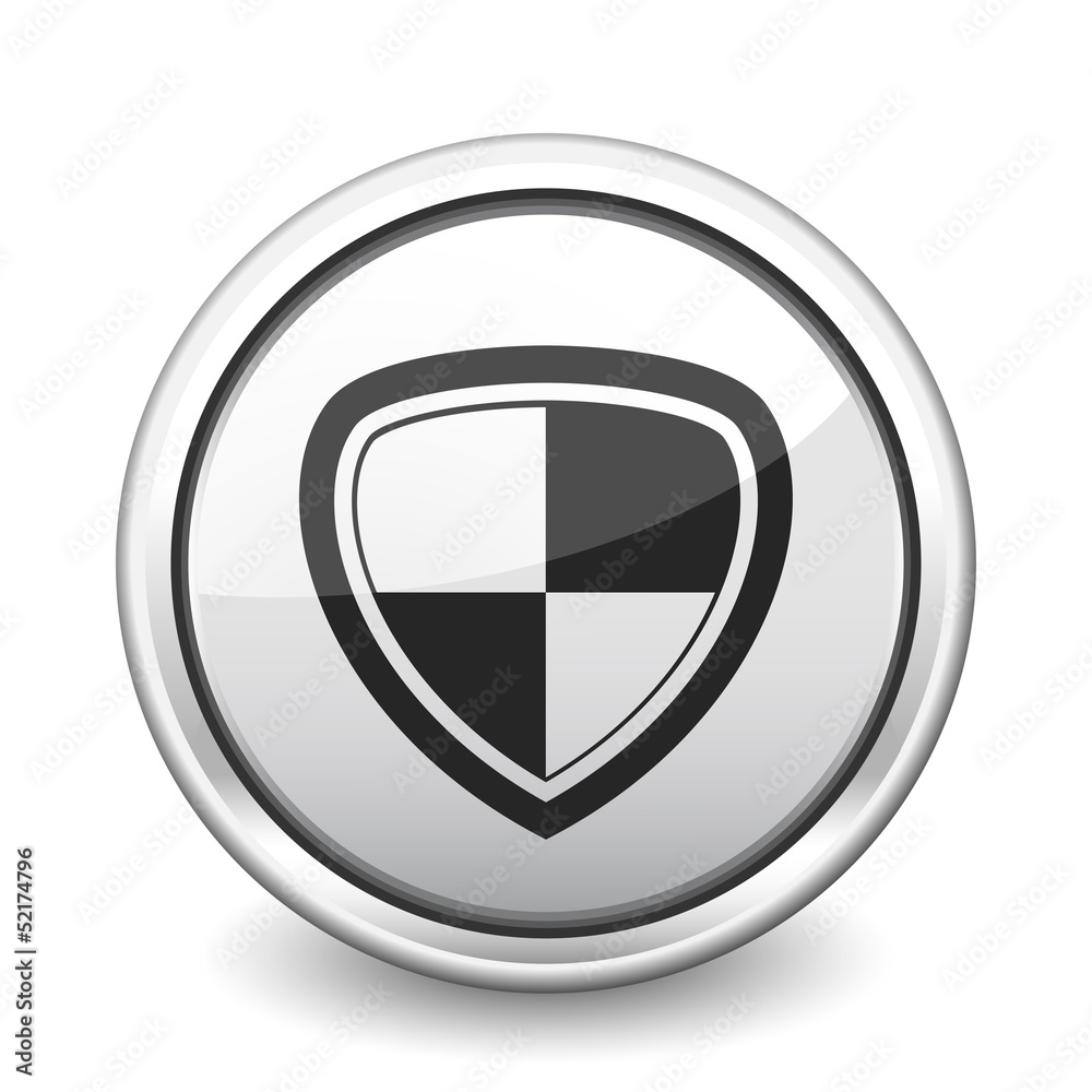 button gray shield
