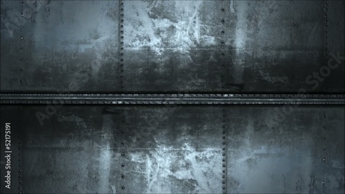 Metallpresse, Schrottpresse, halb geöffnet