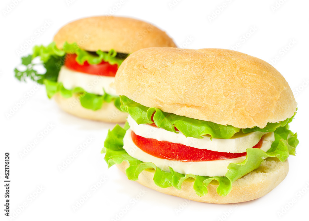 vegetarian sandwich with lettuce , tomato and cheese vegetarian sandwich with lettuce , tomato and cheese