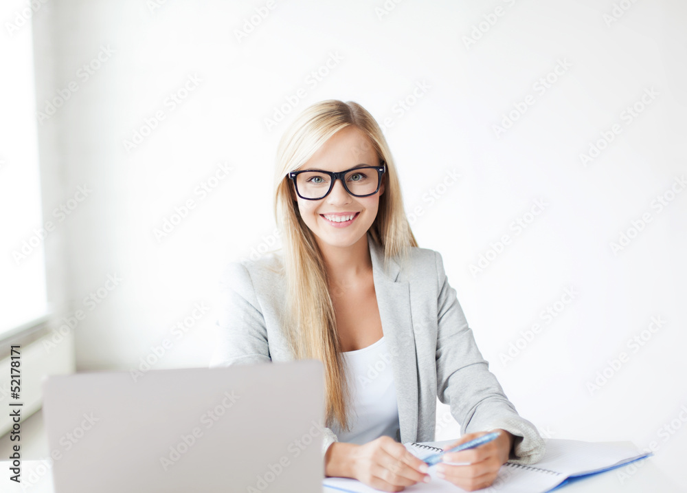 businesswoman with documents