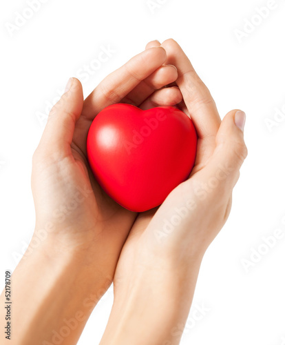 woman hands with heart