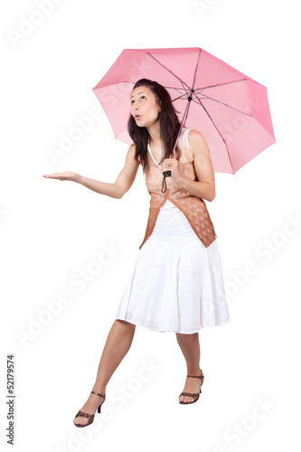 Woman with pink umbrella © maros_bauer
