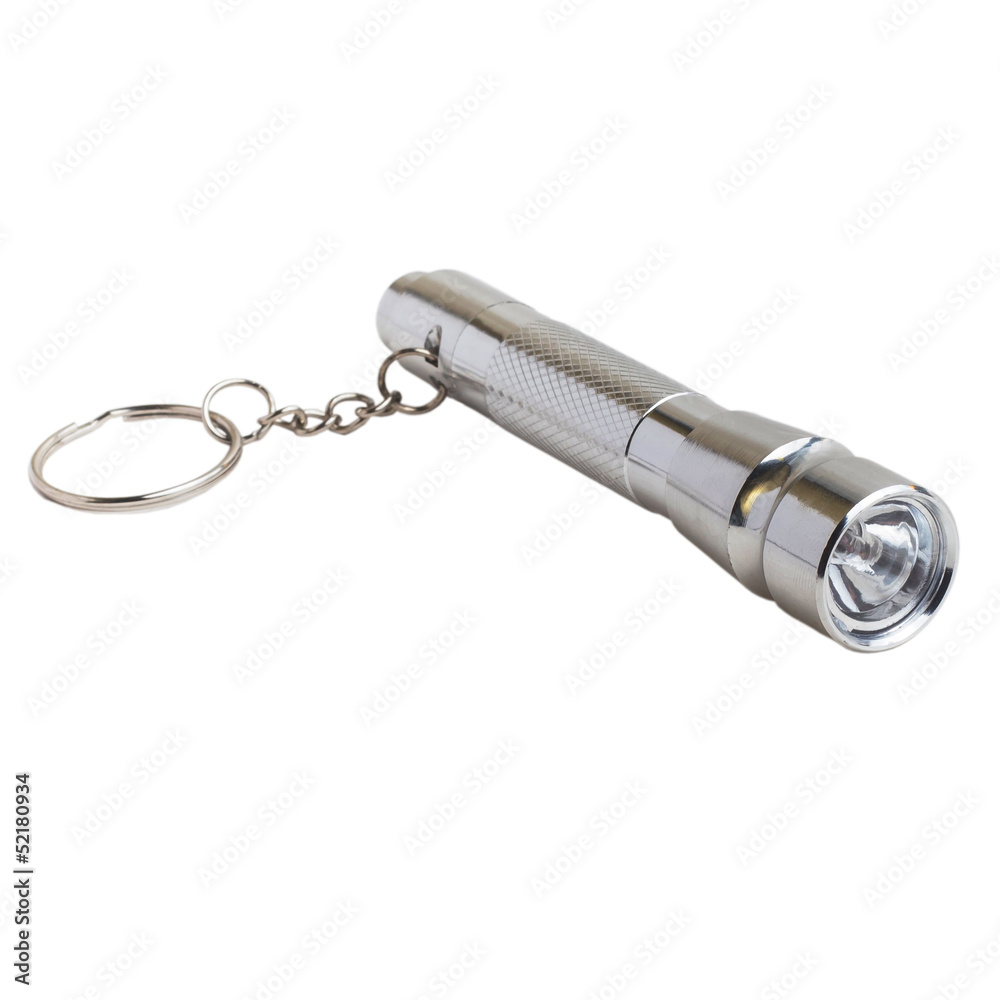 flashlight silver torch isolated on white background clipping pa flashlight silver torch isolated on white background clipping pa