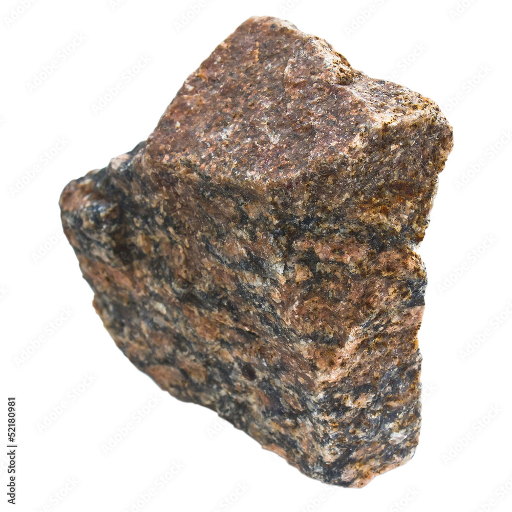 granite brown stone isolated on white background (in my portfoli