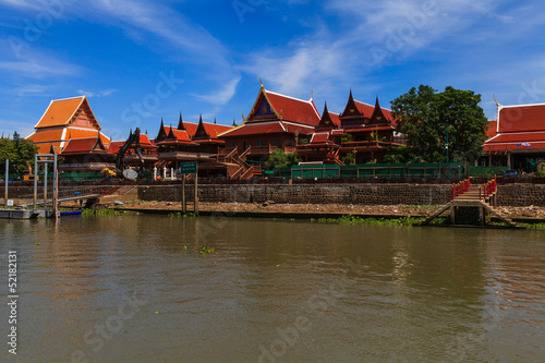 Thai temple at Ayutthaya in Thailand