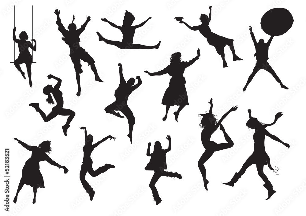 Jumping silhouettes