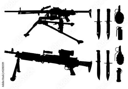 Machine Guns, Knives, Grenades