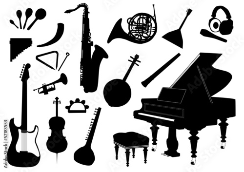 Set of music instruments