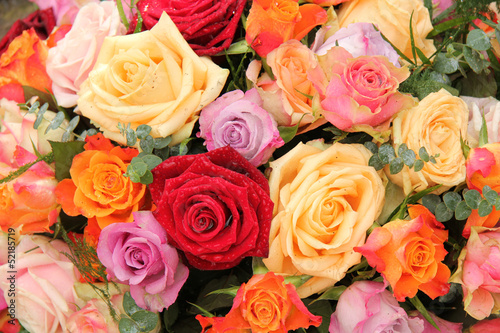 Colorful rose bouquet