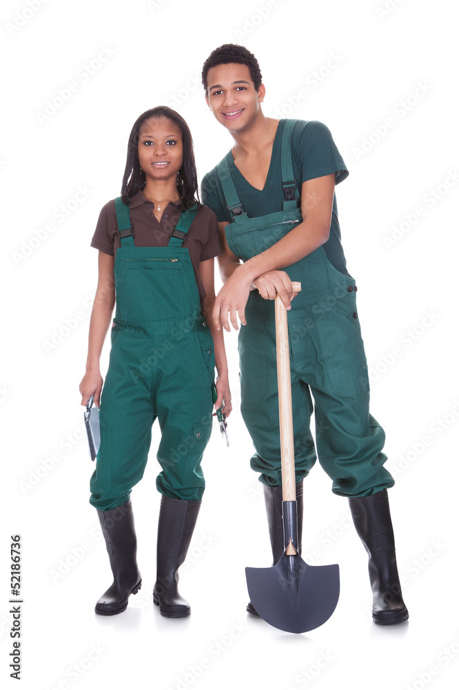 Couple Of Garden Workers Couple Of Garden Workers
