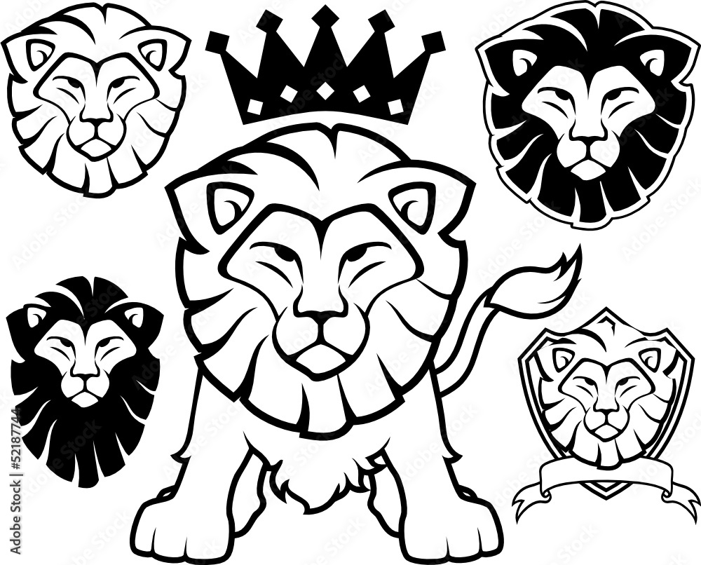 Obraz premium lion vector logo design