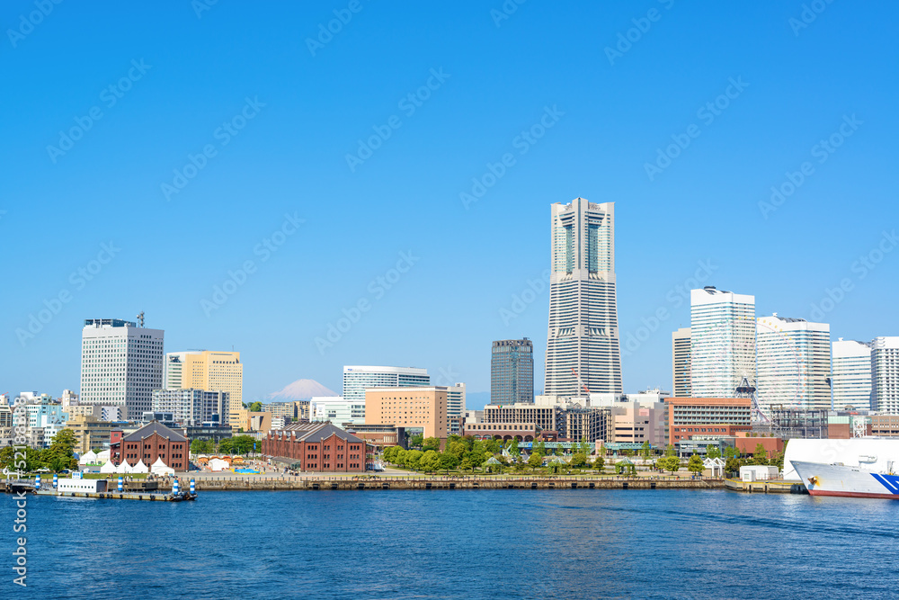 Scenic view of the MM21 City in Yokohama, Japan.
