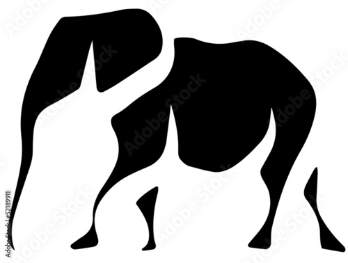 Retro Elephant Silhouette