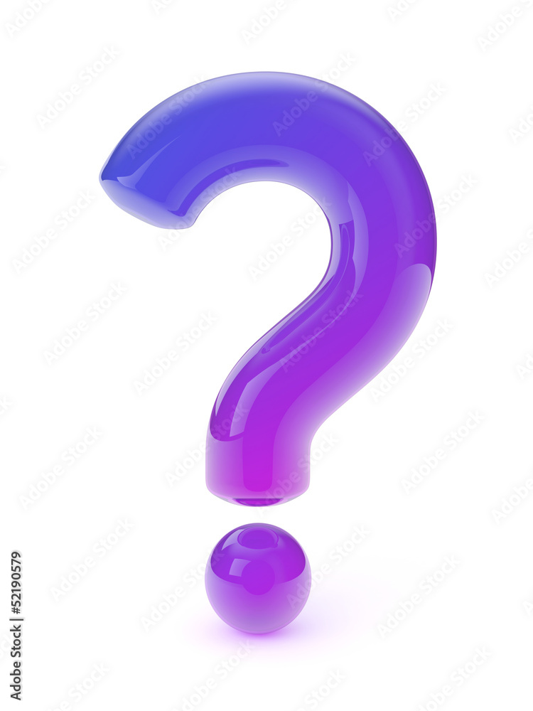 Glass question mark Glass question mark
