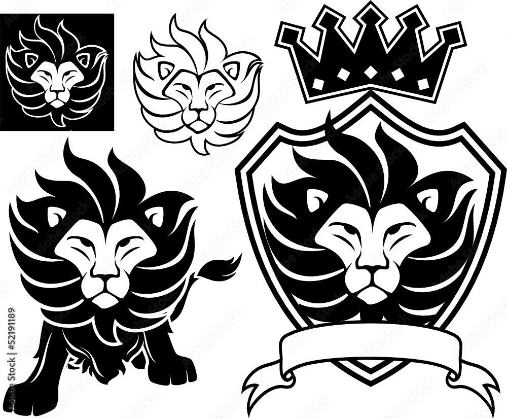 Obraz premium emblem lion vector