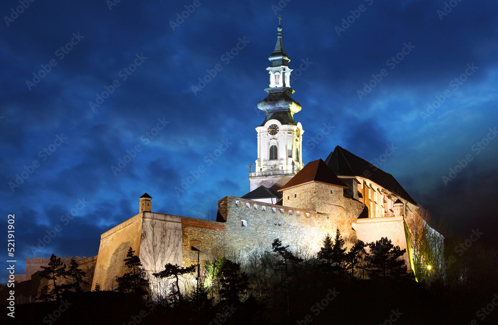 Slovakia - Nitra Castle at night