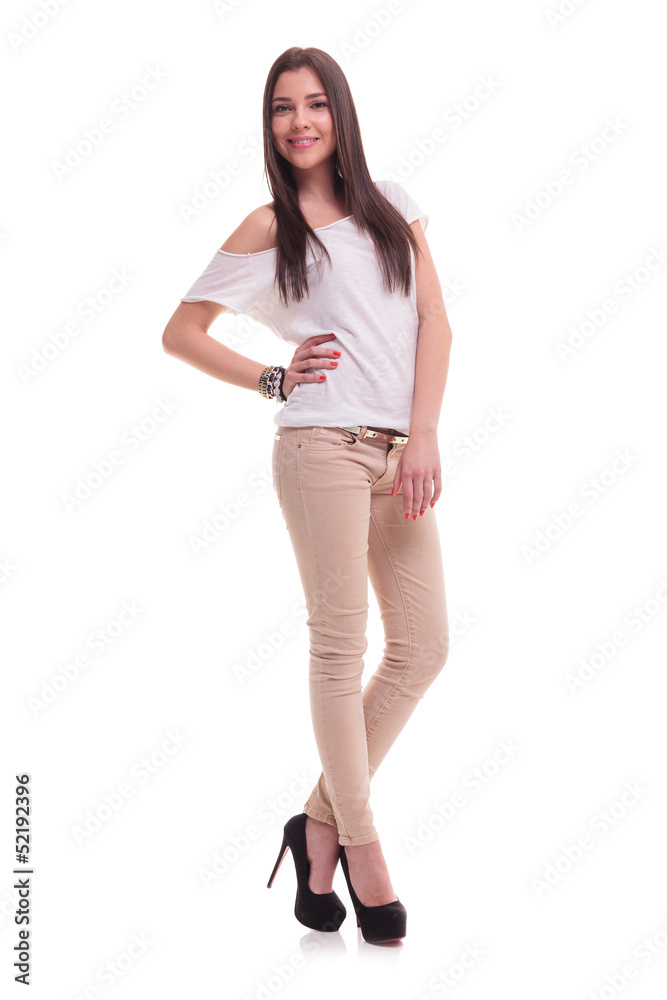 young woman in casual clothes posing young woman in casual clothes posing
