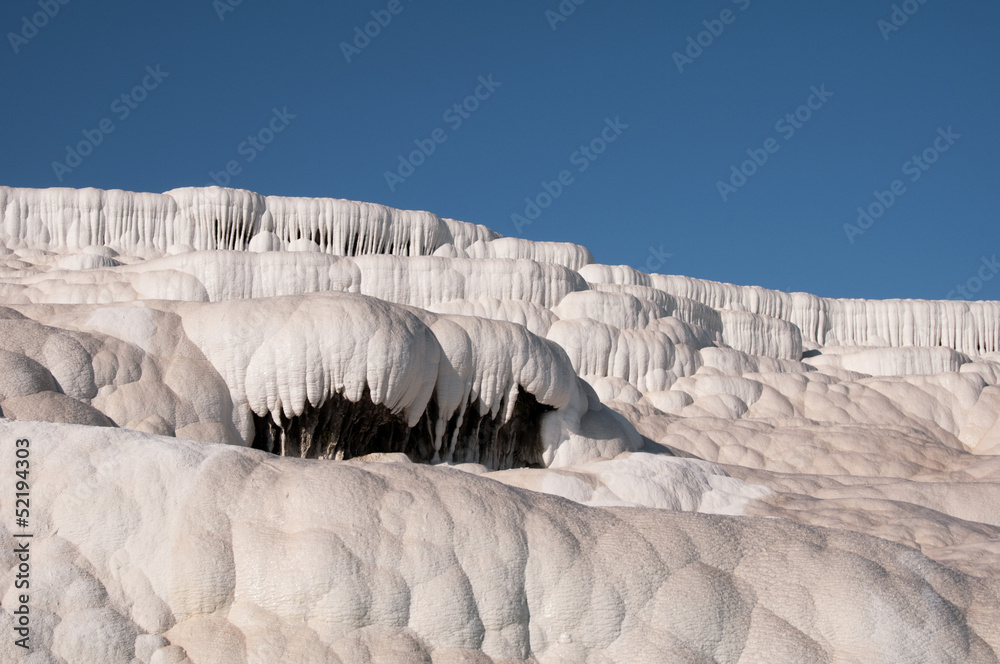 Travertine pools and terraces in Pamukkale (Turkey)