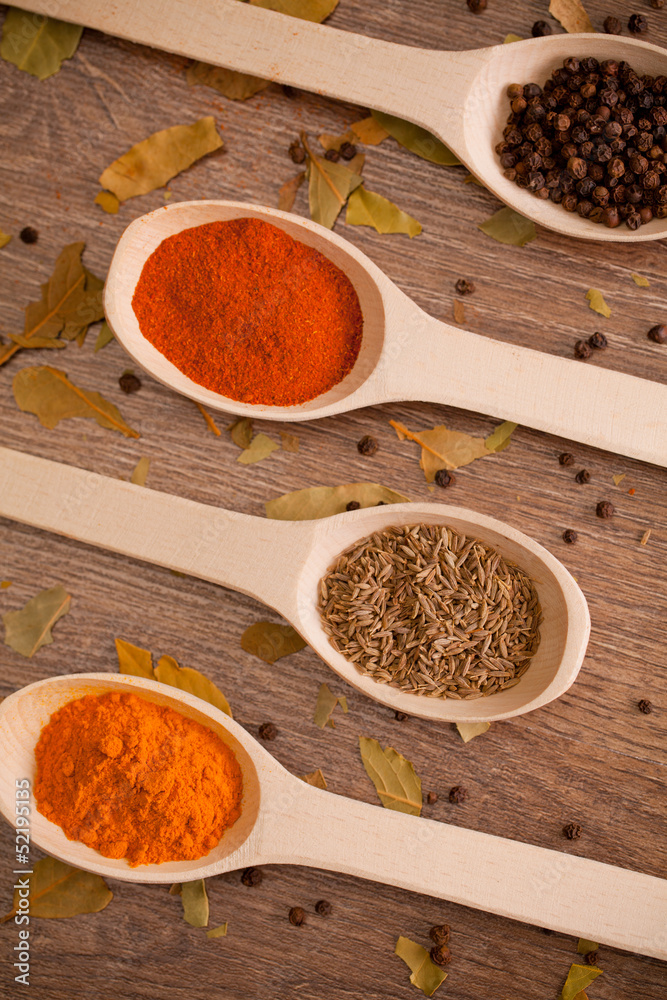 spices in the spooins spices in the spooins