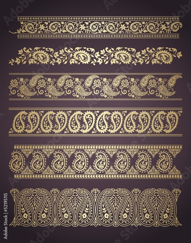 paisley floral designs , Hindu wedding card, Rajasthan, royal India