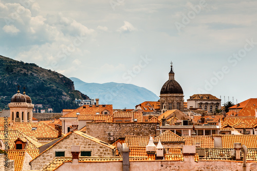 Aerial View on the Old City of Dubrovnik from the City Walls, Cr