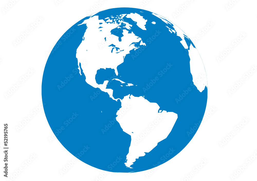 Blauer Planet - Erde - Amerika-Nord-Südamerika