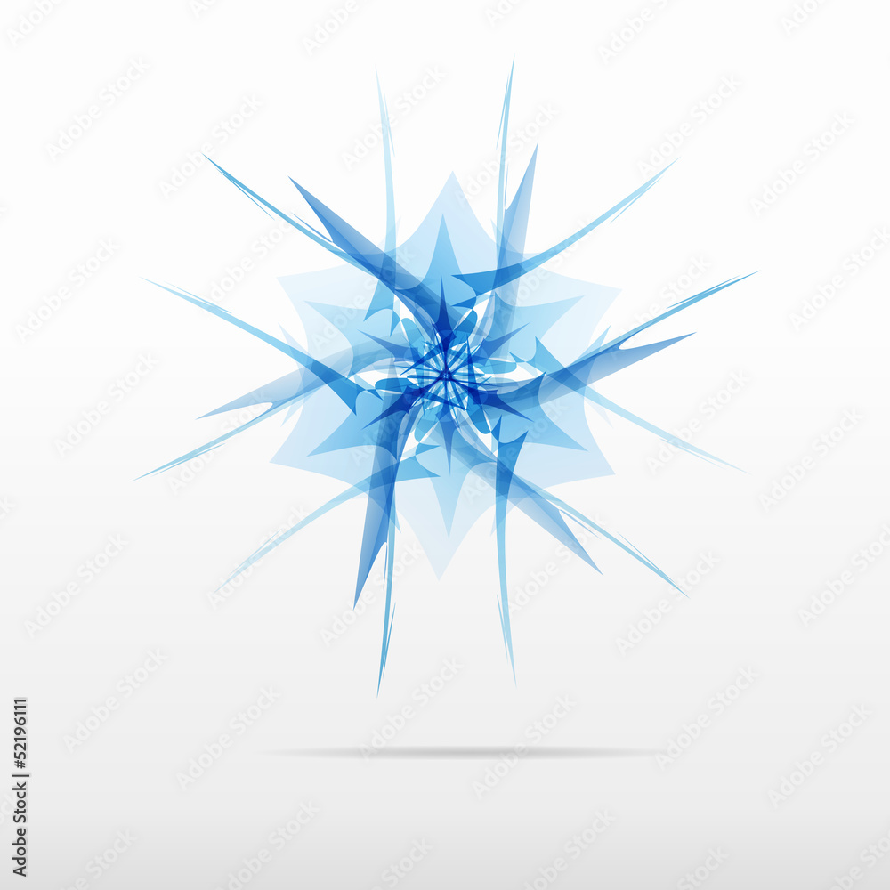 Obraz premium blue snowflake flower vector logo design