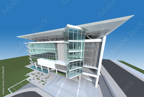 3D render of a building  © Aomarch