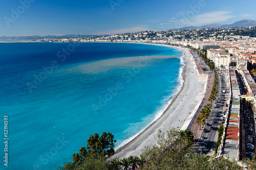 Promenade des Anglais and Beautiful Beach in Nice, French Rivier © anshar73