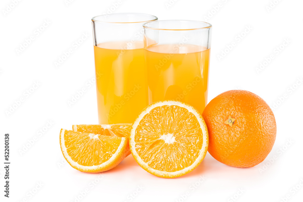 Orange juice in a glass Orange juice in a glass