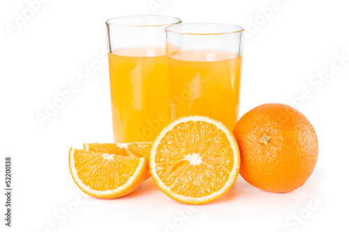 Orange juice in a glass