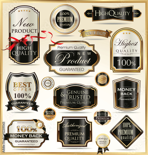Luxury golden labels