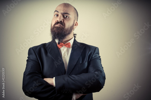 Fotografía funny elegant bearded man
