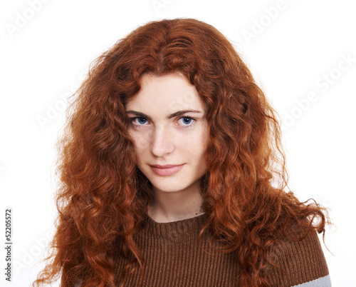Portrait of the red-haired girl