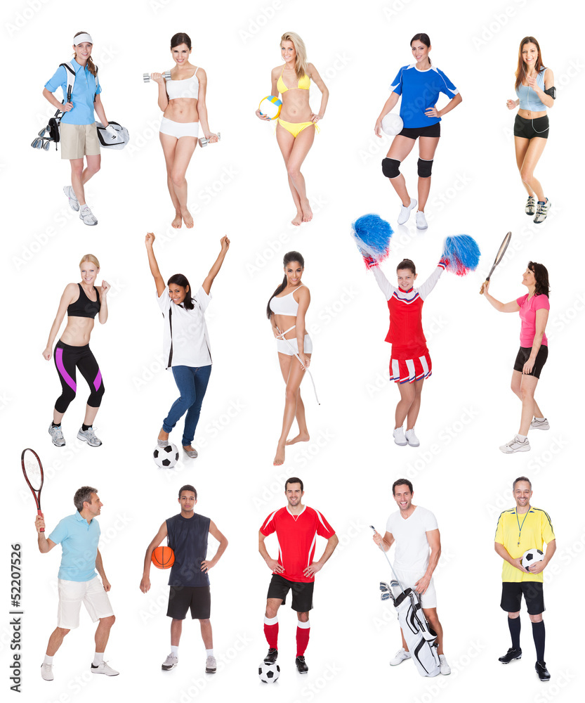 Various sports people