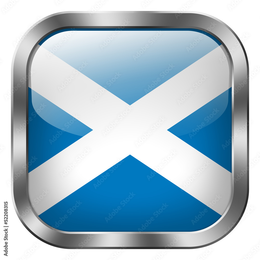 Obraz premium scotland square metal button