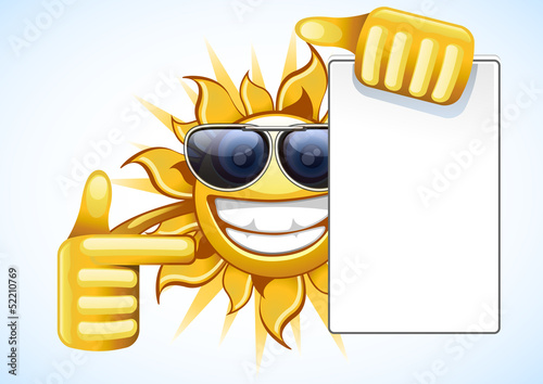 summer sun with list