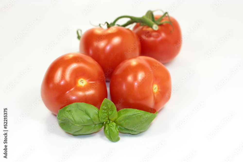 tomates et basilic