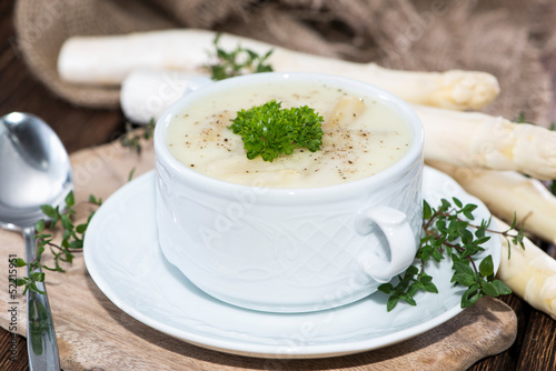 Bowl with Asparagus Soup