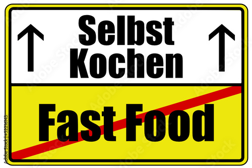 Fast Food Kochen Schild  #130511-svg03