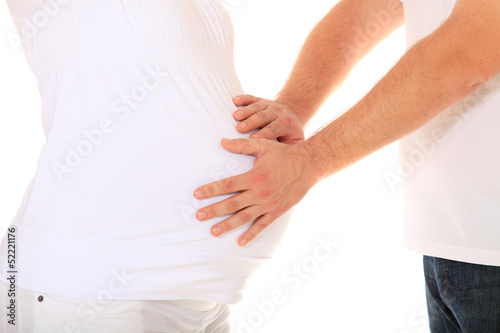 Wallpaper Mural Mann fühlt Bauch seiner schwangeren Frau Torontodigital.ca